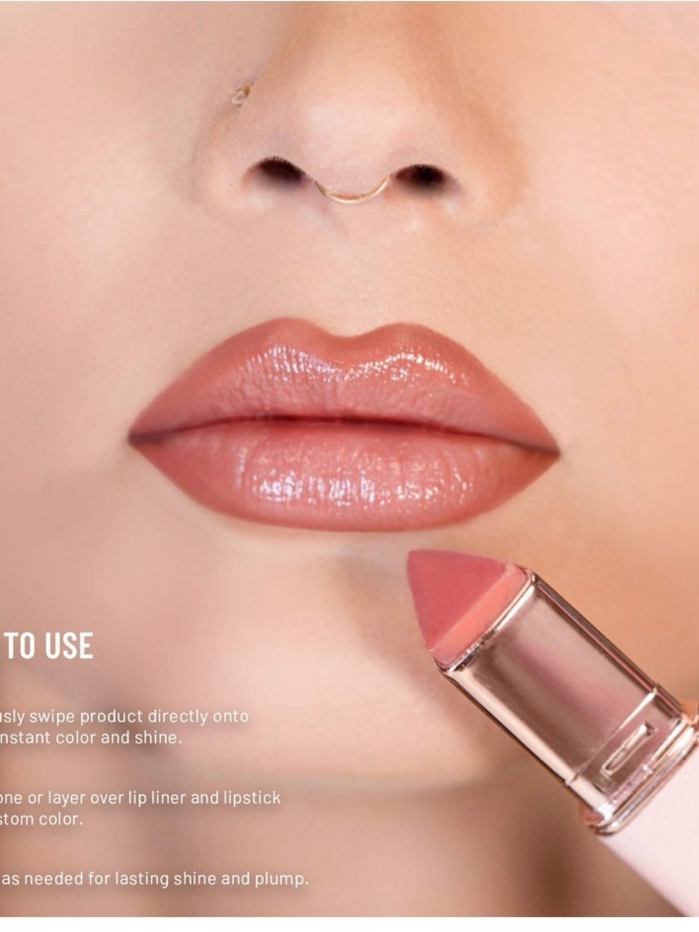 NEW! Lys Beauty Speak Love Lip Glossing Plumping Lip Balm in Truthful / nude